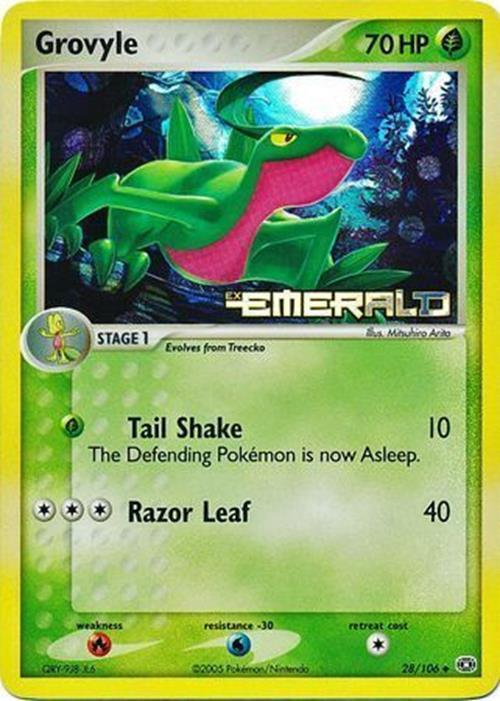 Grovyle  - Reverse Holofoil Emerald - Uncommon