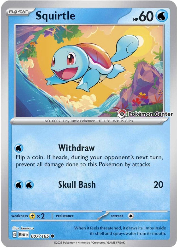 Squirtle 007/165  - Reverse Holofoil Miscellaneous Cards & Products - Promo