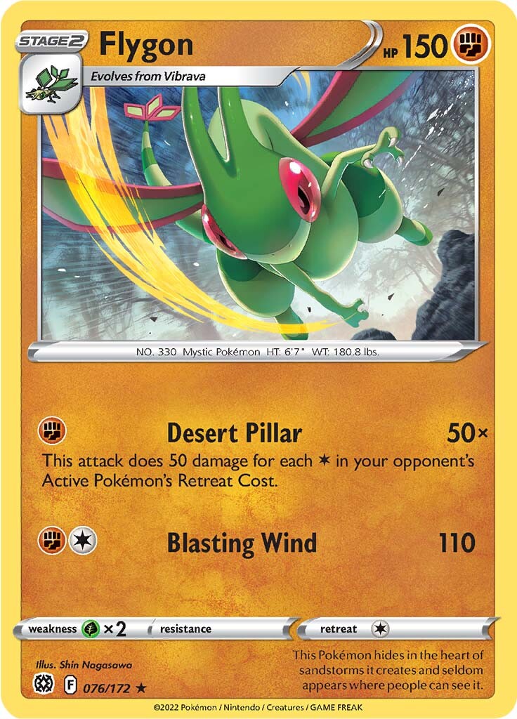 Flygon 076  SWSH09 Brilliant Stars - Rare