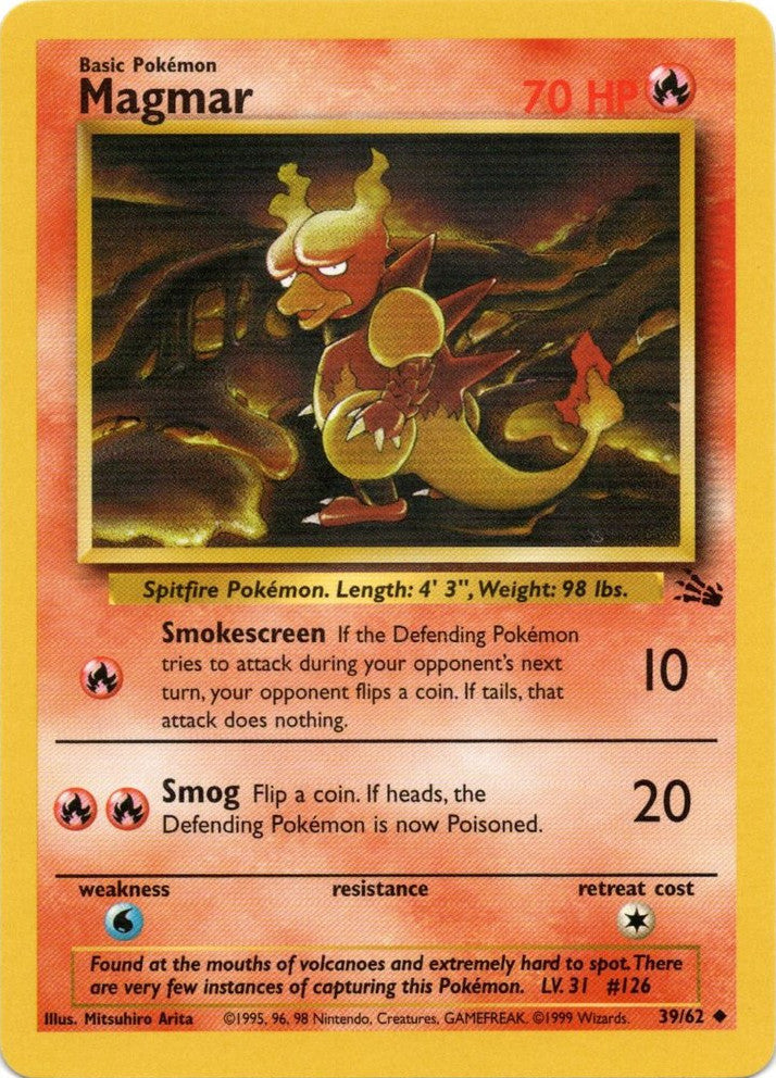 Magmar 039  - Unlimited Fossil - Uncommon