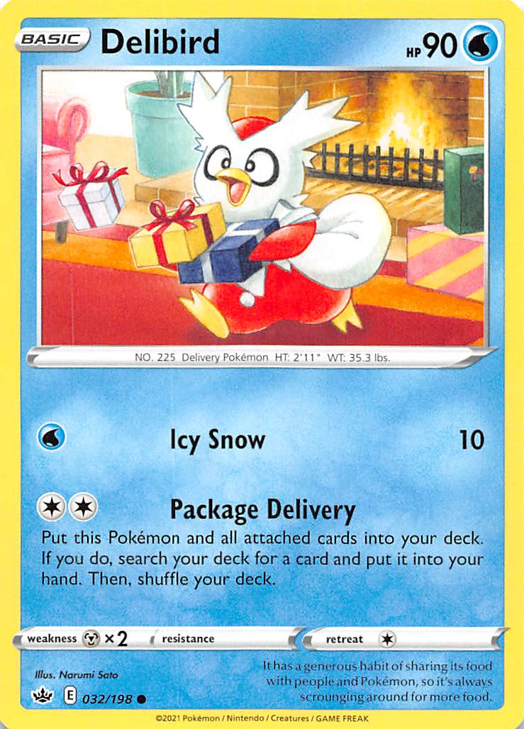 Delibird 032  SWSH06 Chilling Reign - Common