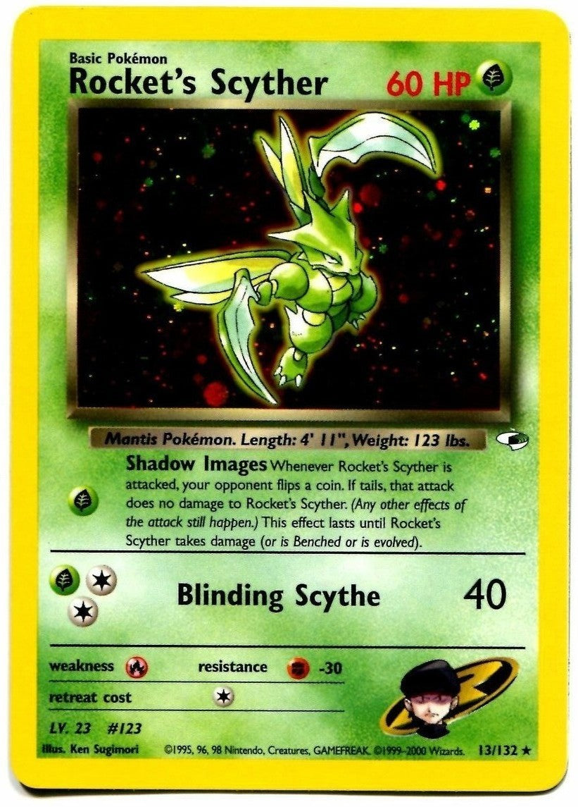 Rocket's Scyther 013  Gym Heroes - Holo Rare