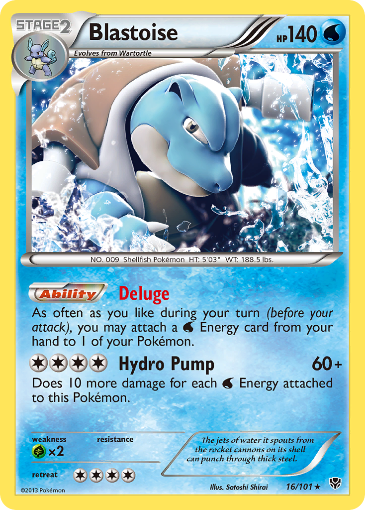 Blastoise 016/101  - Holofoil Plasma Blast - Holo Rare