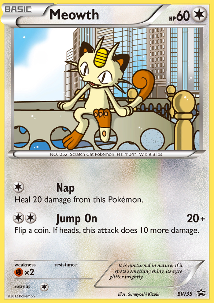 Meowth - BW35  Black and White Promos - Promo