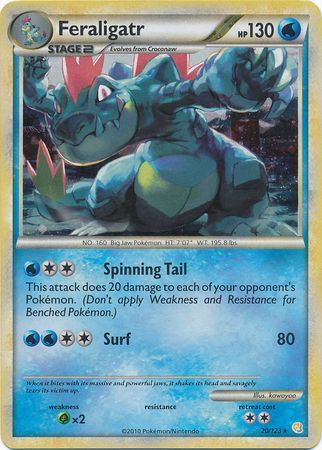 Feraligatr - 20/123 (Cracked Ice Holo)/123  - Holofoil Deck Exclusives - Holo Rare