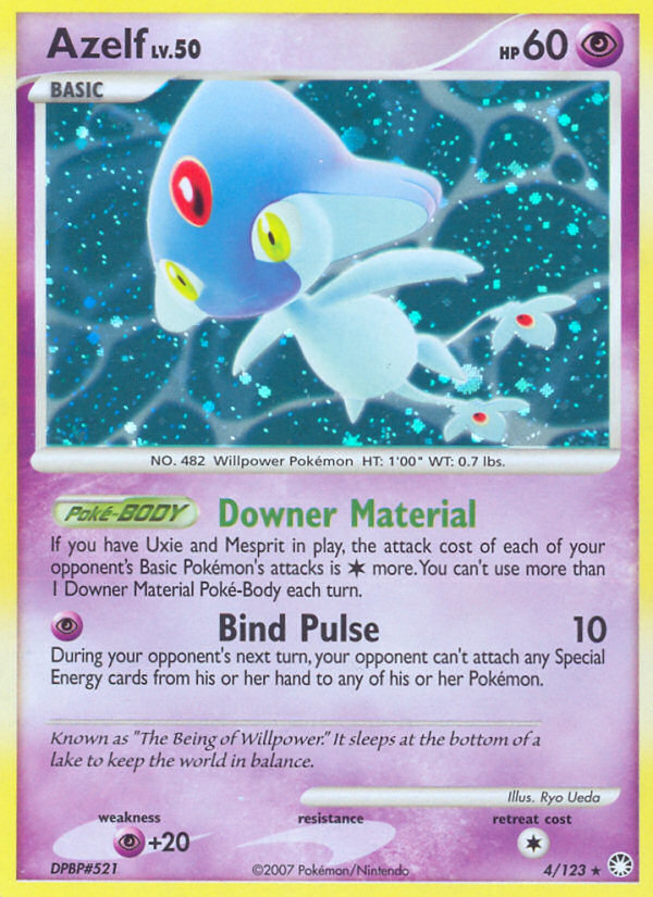 Azelf 004  - Holofoil Mysterious Treasures - Holo Rare