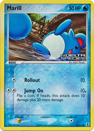 Marill 076  - Reverse Holofoil Delta Species - Common