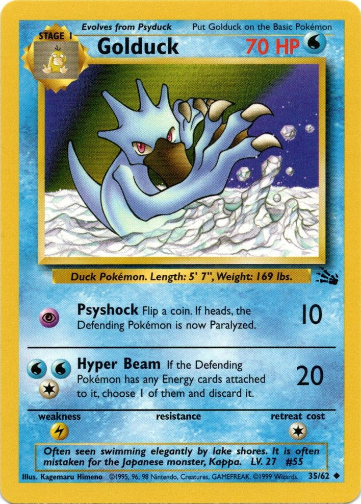 Golduck 035  - Unlimited Fossil - Uncommon