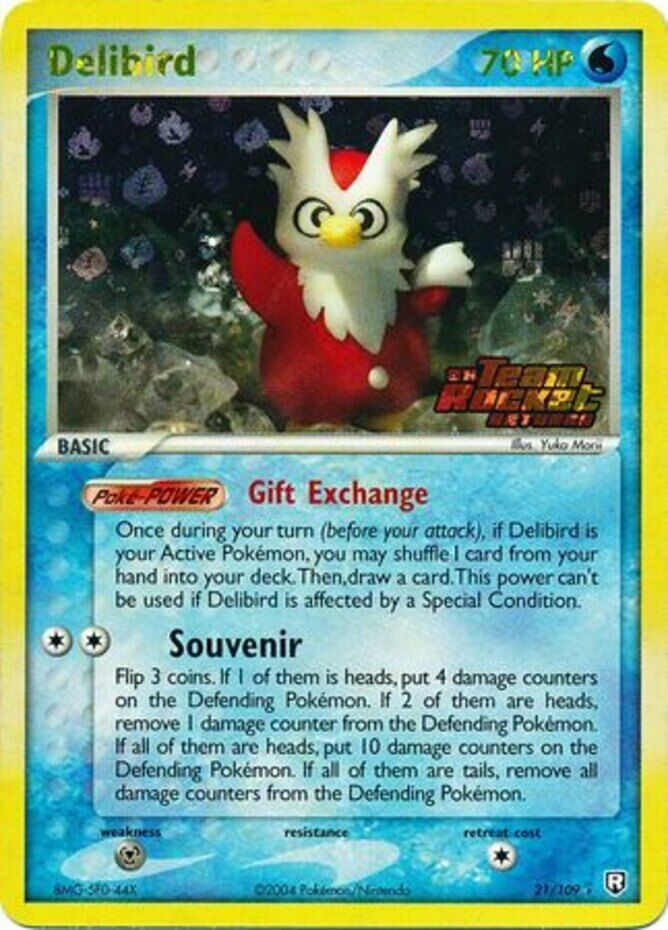 Delibird 021  - Reverse Holofoil Team Rocket Returns - Rare