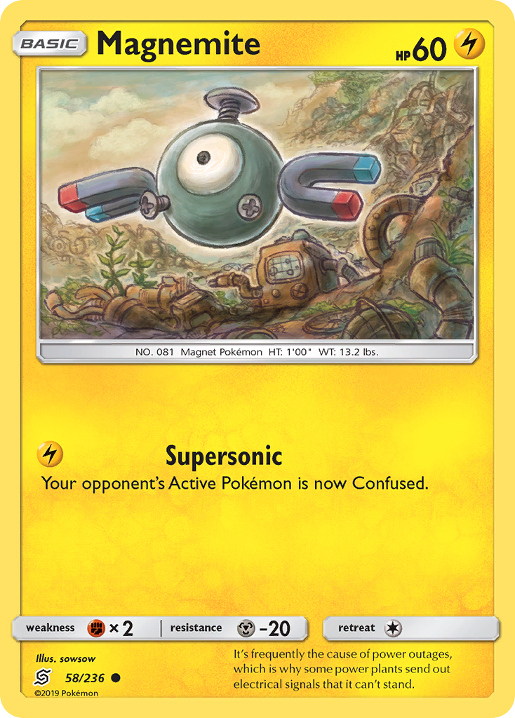 Magnemite 058  SM  Unified Minds - Common