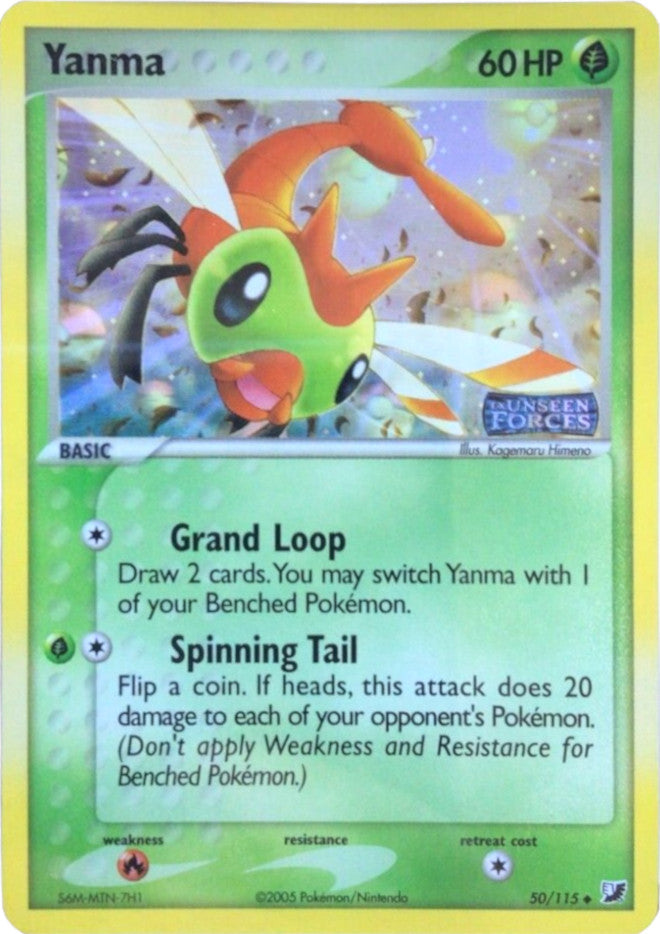 Yanma  - Reverse Holofoil Unseen Forces - Uncommon