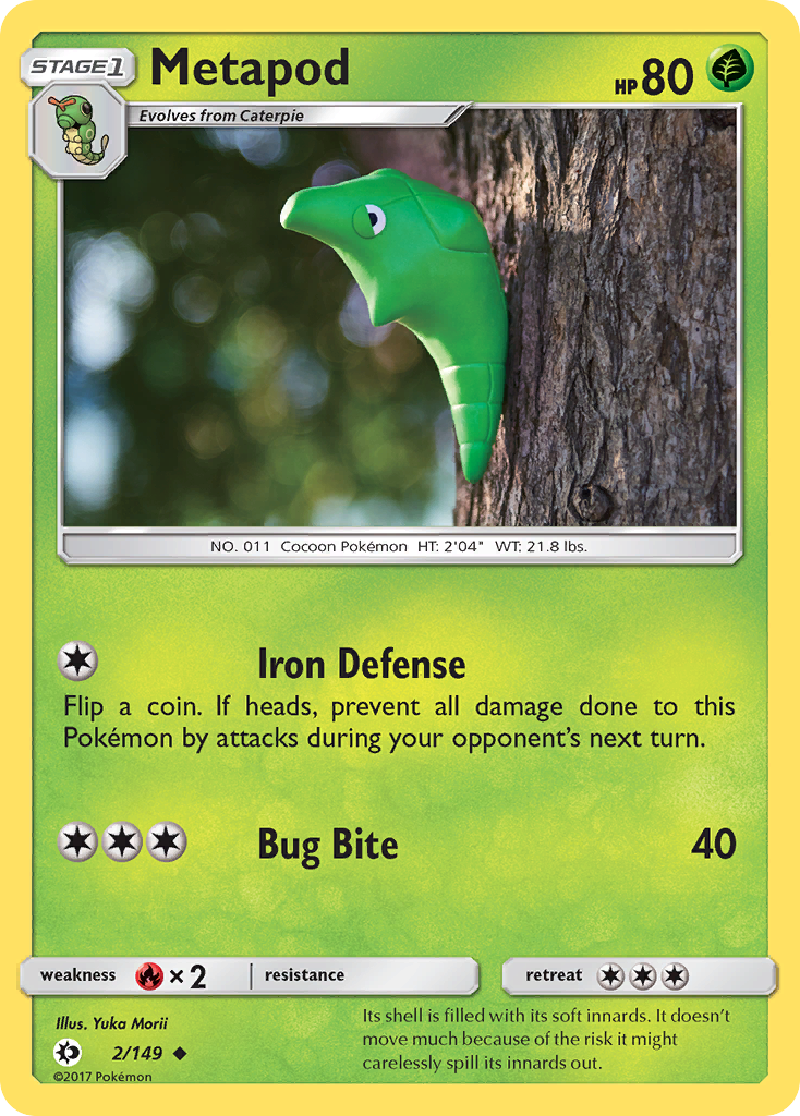 Metapod 002  SM Base Set - Uncommon
