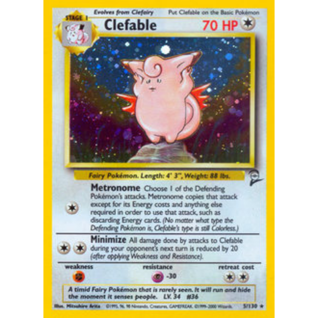 Clefable 005  - Holofoil Base Set 2 - Holo Rare