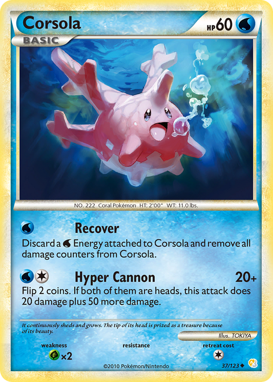 Corsola 037  HeartGold SoulSilver - Uncommon