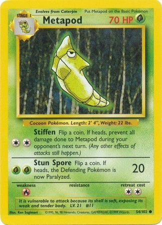 Metapod 054/102  Base Set - Common