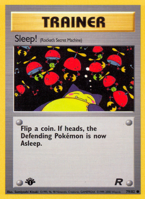 Sleep! (Rocket's Secret Machine) 079  - 1st Edition Team Rocket - Common