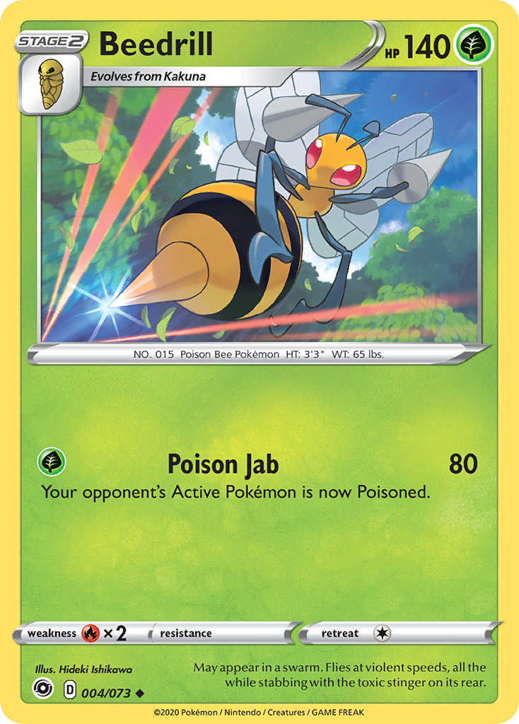 Beedrill 004  Champions Path - Uncommon
