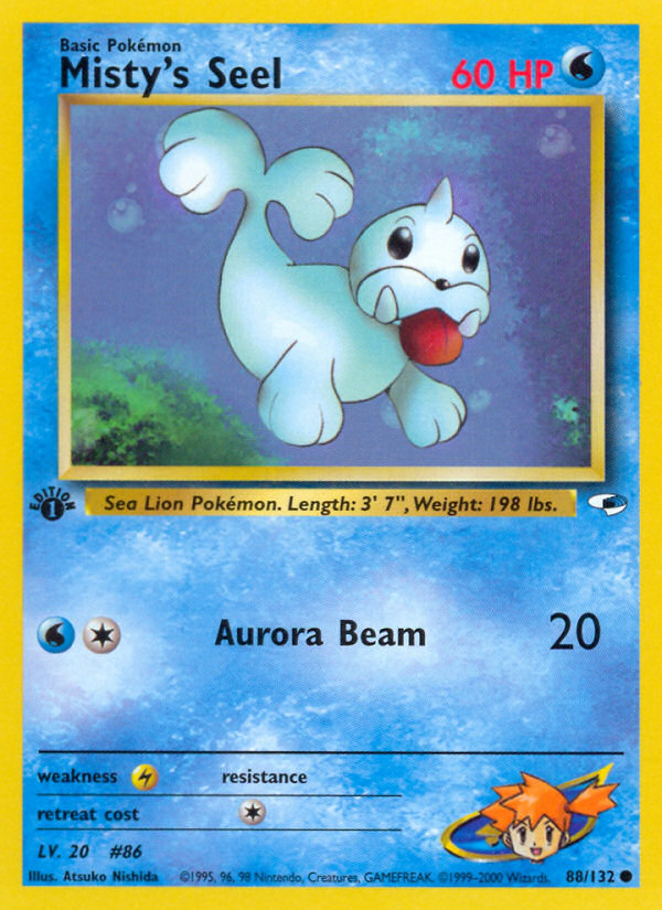 Misty's Seel 088  - 1st Edition Gym Heroes - Common