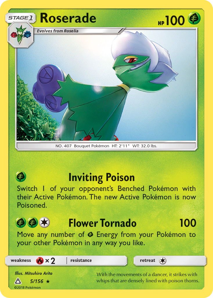 Roserade/156  SM  Ultra Prism - Rare