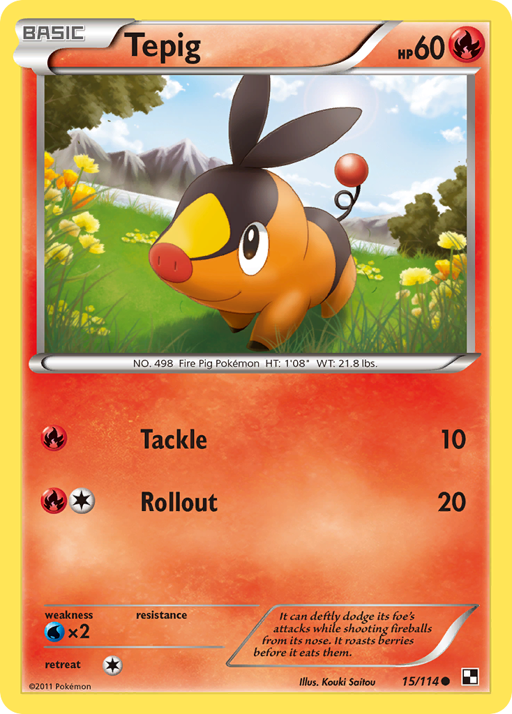 Tepig (15) 015  Black and White - Common