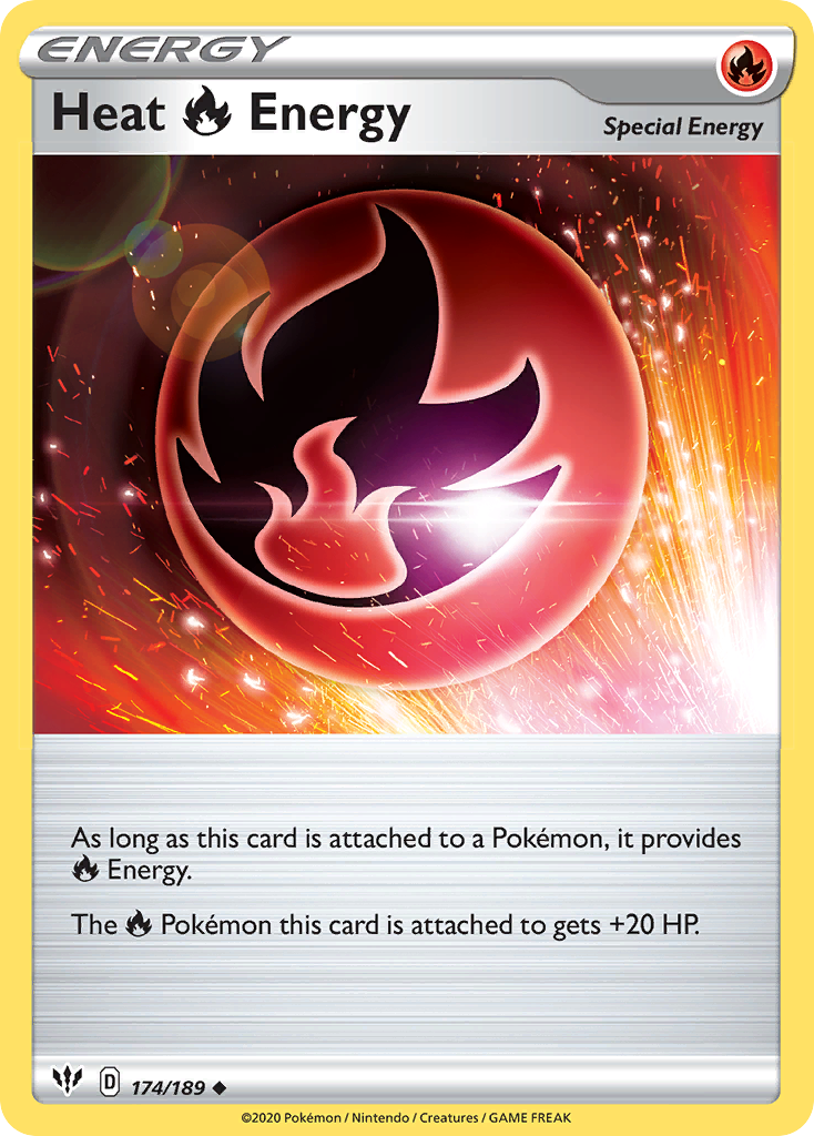 Heat R Energy 174  SWSH03 Darkness Ablaze - Uncommon
