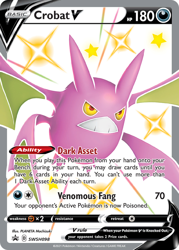 Crobat V SWSH098  - Holofoil SWSH Sword & Shield Promo Cards - Promo