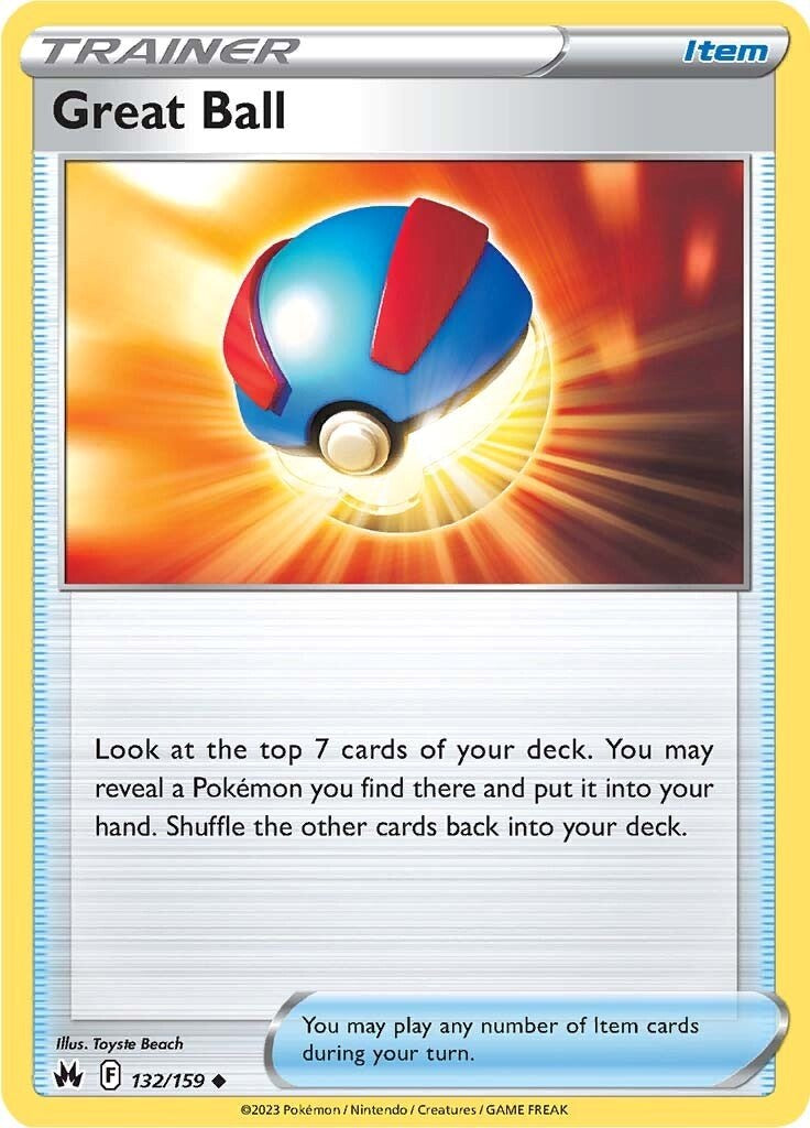 Great Ball 132  SWSH Crown Zenith - Uncommon