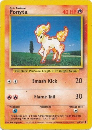 Ponyta 060/102  Base Set - Common
