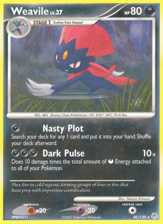 Weavile  Diamond and Pearl - Rare