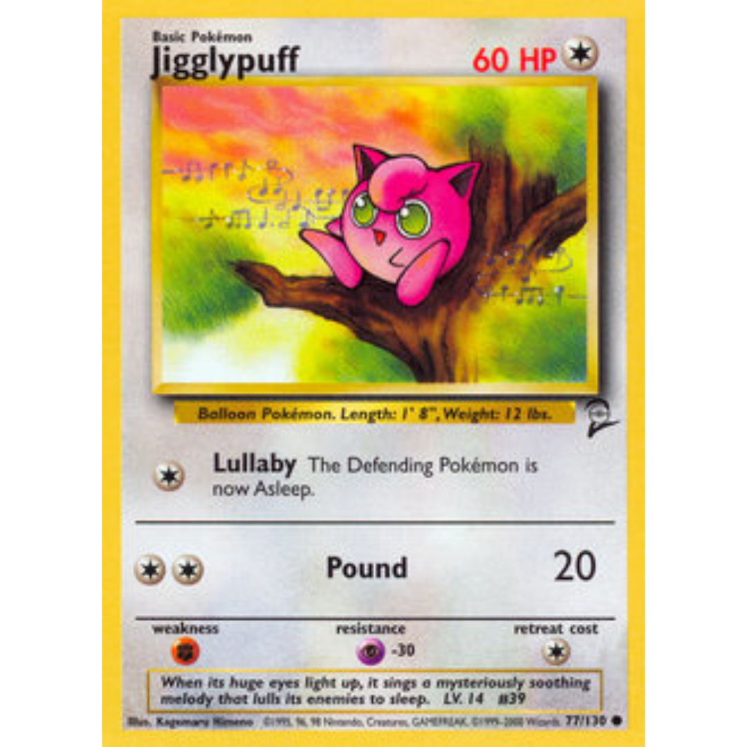 Jigglypuff 077  Base Set 2 - Common