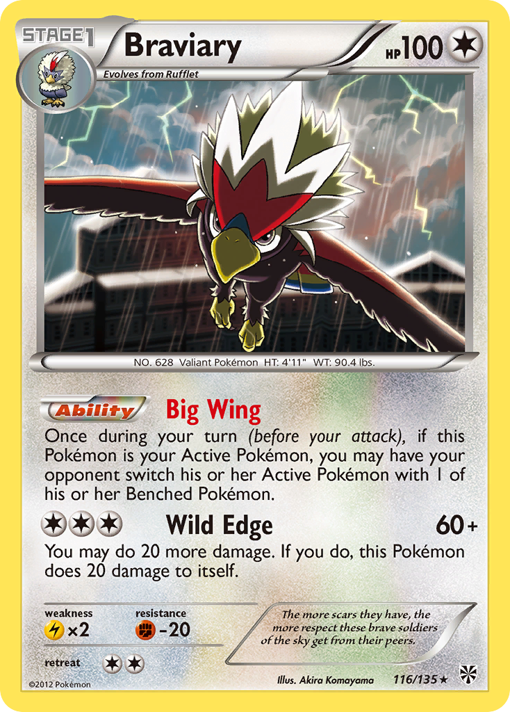 Braviary  Plasma Storm - Rare
