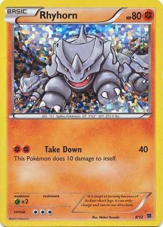 Rhyhorn - 8/12/12  - Holofoil McDonalds Promos 2015 - Promo