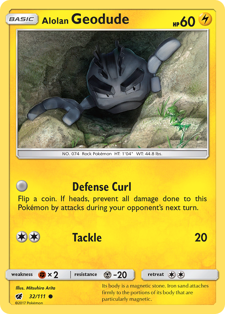 Alolan Geodude 032  SM  Crimson Invasion - Common
