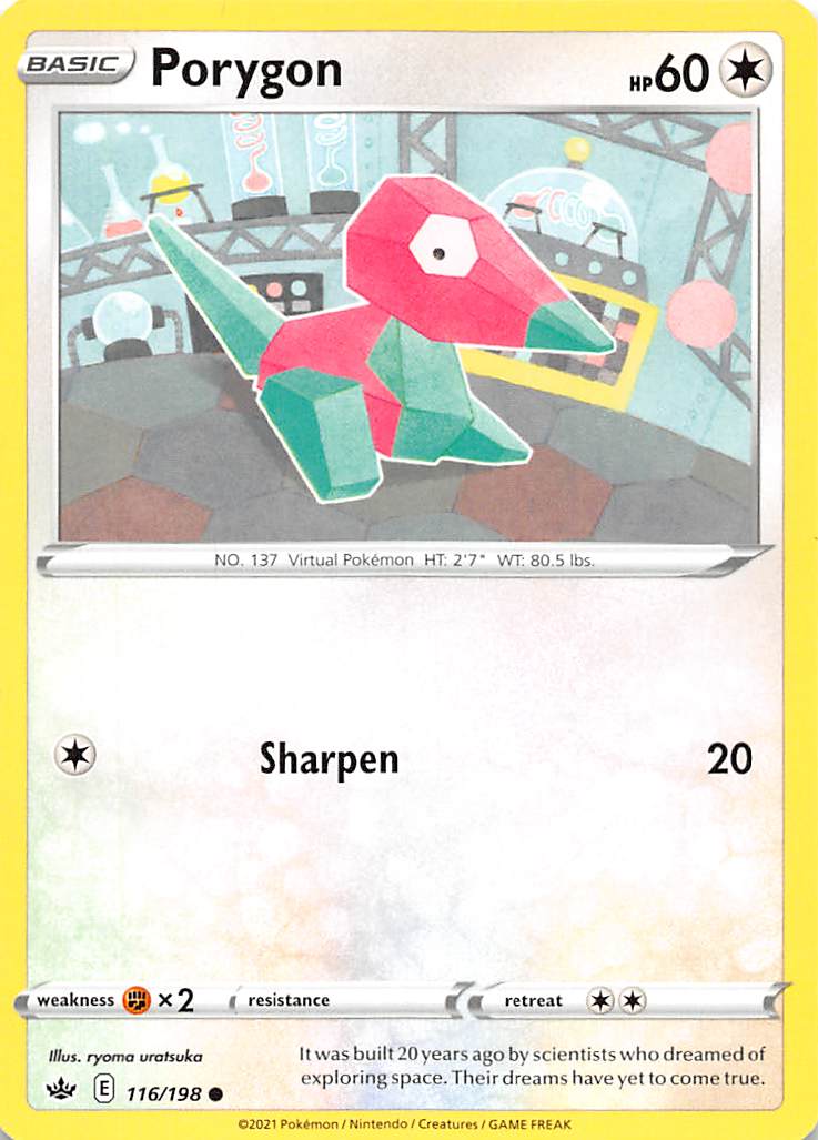 Porygon 116  SWSH06 Chilling Reign - Common