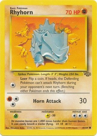 Rhyhorn 061/64  - Unlimited Jungle - Common