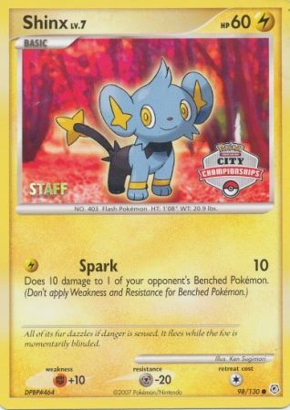 Shinx - 98/130 (City Championships) [Staff]/130  Nintendo Promos - Promo