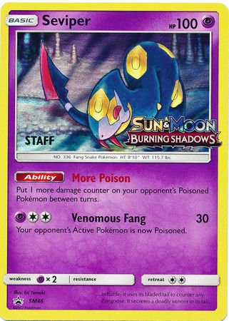 Seviper - SM46 (Prerelease) [Staff]  - Holofoil SM Promos - Uncommon