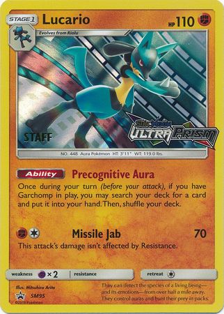 Lucario - SM95 (Prerelease) [Staff]  - Holofoil SM Promos - Promo