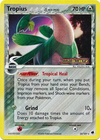 Tropius (Delta Species) 023  - Reverse Holofoil Dragon Frontiers - Rare