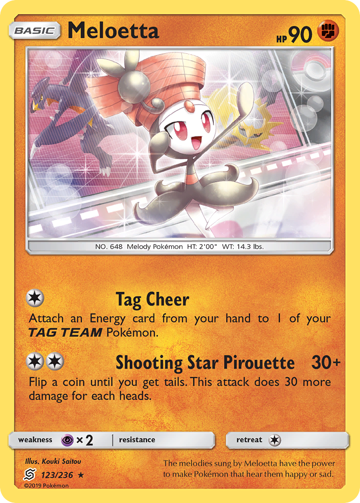 Meloetta 123  SM  Unified Minds - Rare