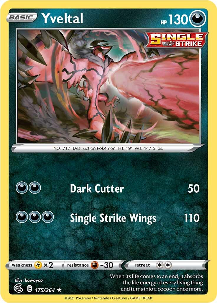 Yveltal 175  SWSH08 Fusion Strike - Rare
