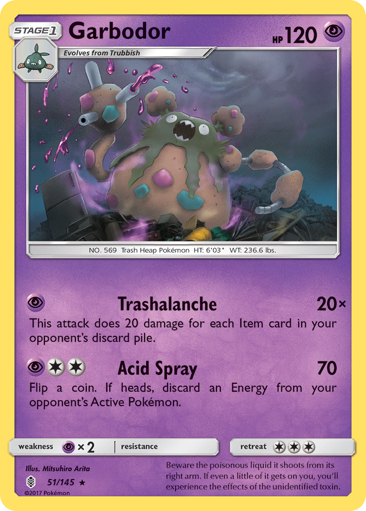 Garbodor 051  SM  Guardians Rising - Rare