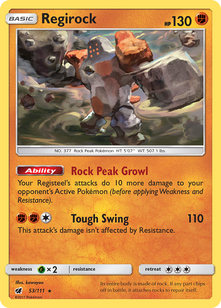 Regirock 053  SM  Crimson Invasion - Rare
