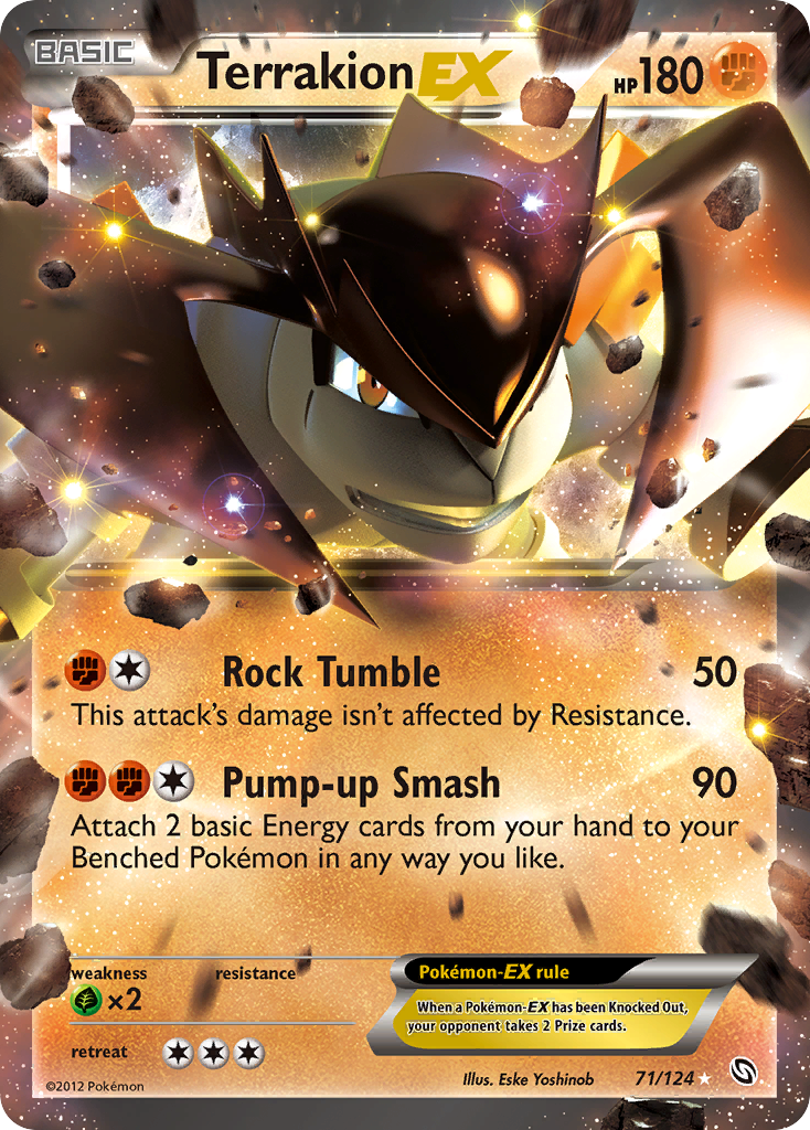 Terrakion EX  - Holofoil Dragons Exalted - Ultra Rare