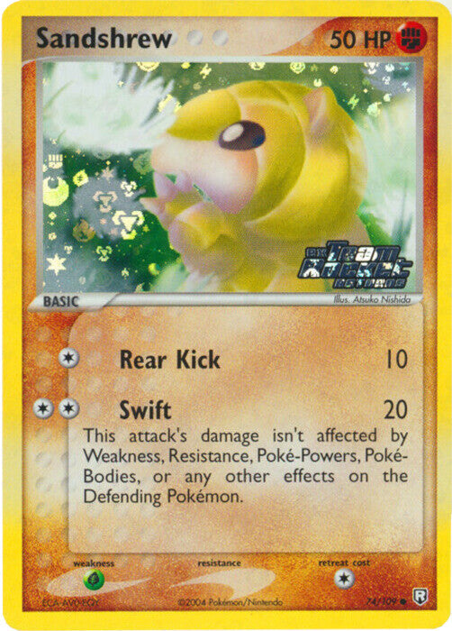 Sandshrew 074  - Reverse Holofoil Team Rocket Returns - Common