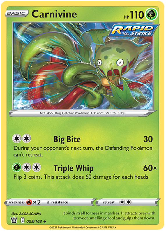 Carnivine 009  SWSH05 Battle Styles - Uncommon
