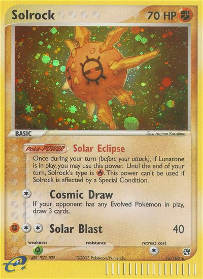 Solrock  - Holofoil Sandstorm - Holo Rare