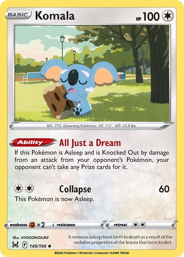 Komala 149  SWSH11 Lost Origin - Uncommon
