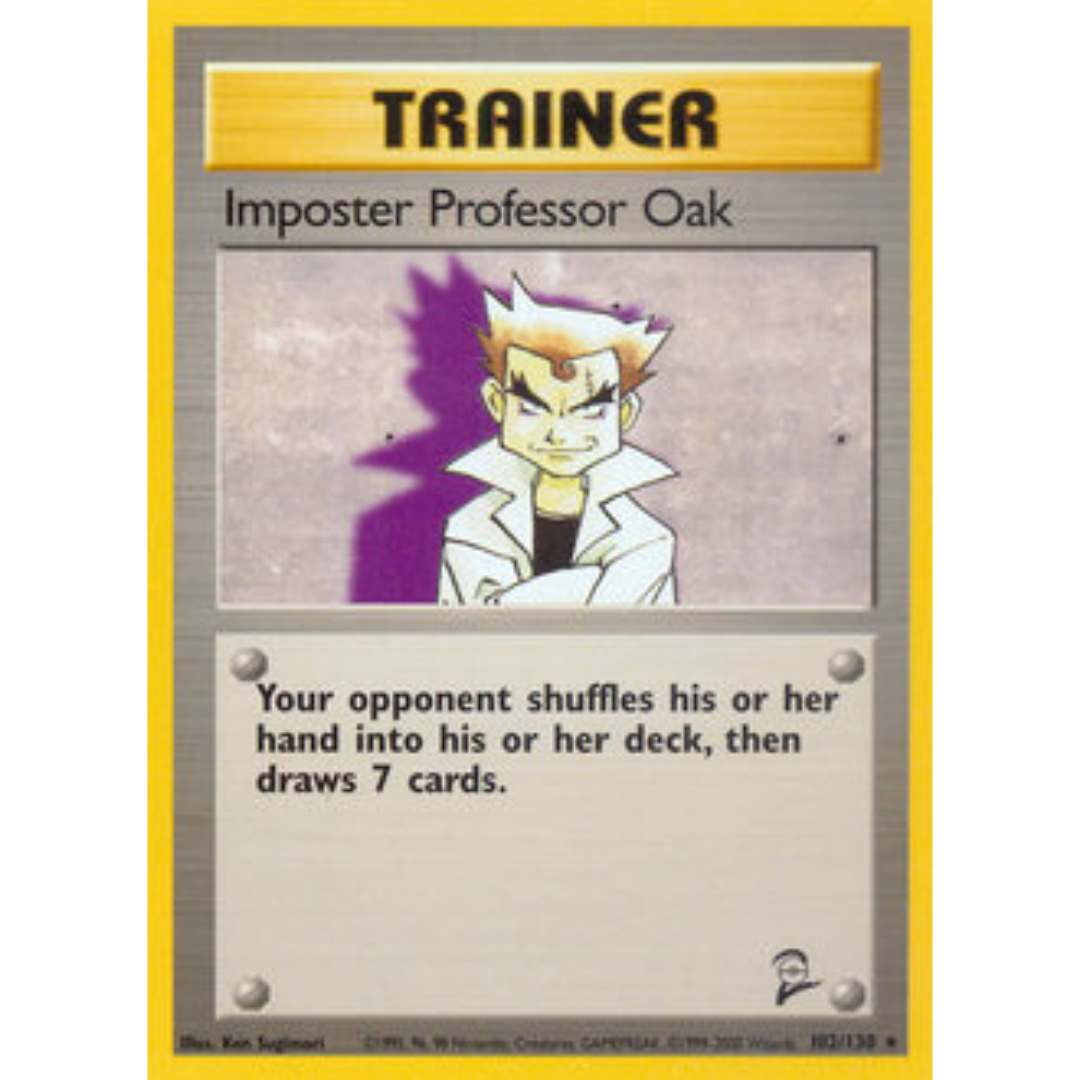 Imposter Professor Oak 102  Base Set 2 - Rare