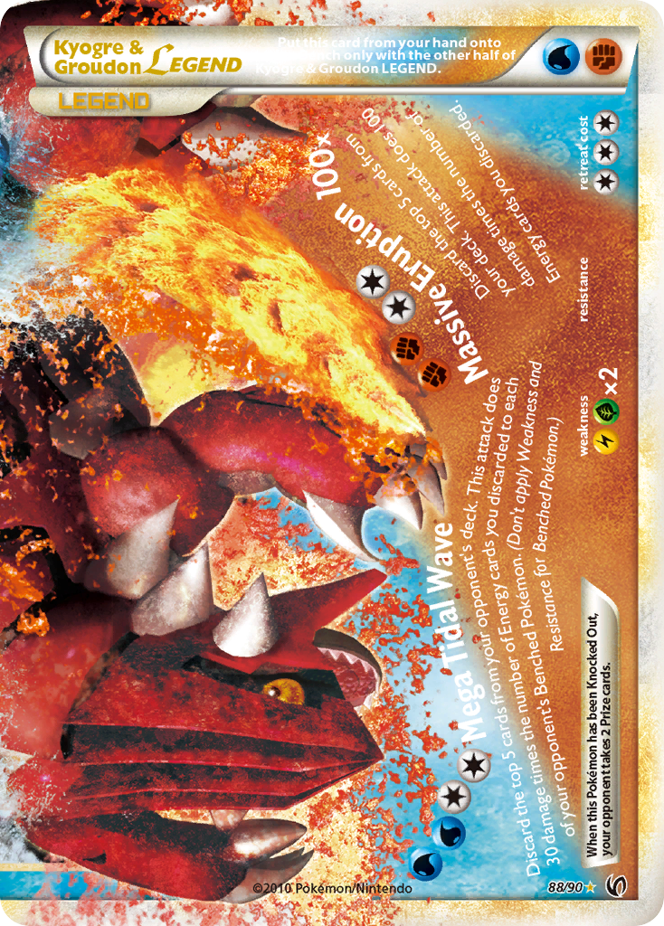 Kyogre & Groudon Legend (Bottom)  - Holofoil Undaunted - Ultra Rare